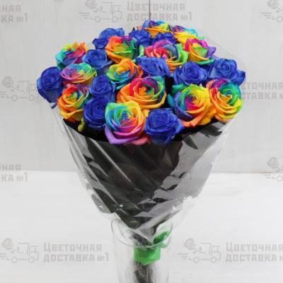 Как делают цветы с разноцветными лепестками или радужные розы