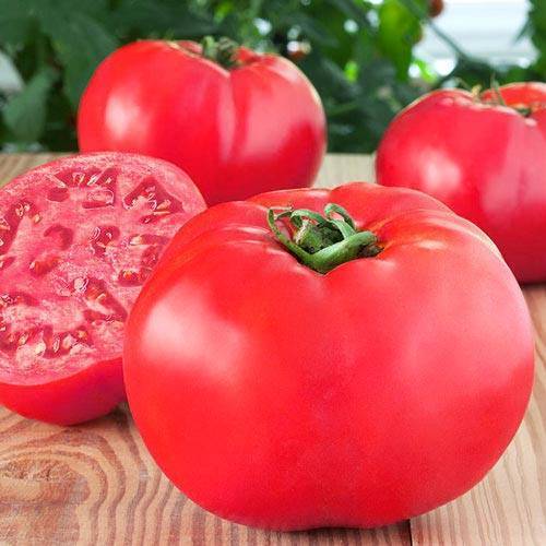 Малиновый гигант: описание сорта томата, характеристики помидоров, посев