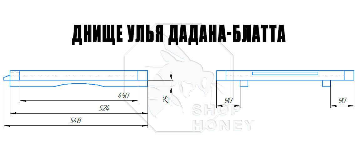 Размер улья дадан на 12 рамок чертеж гост